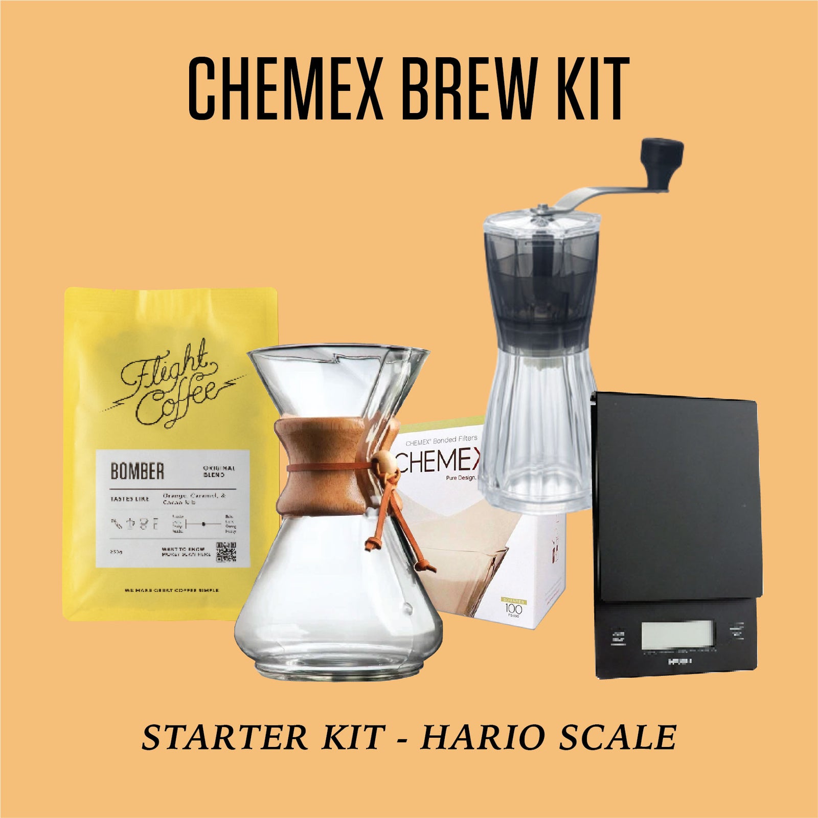 Chemex Brew Kit w/ Hario Scales