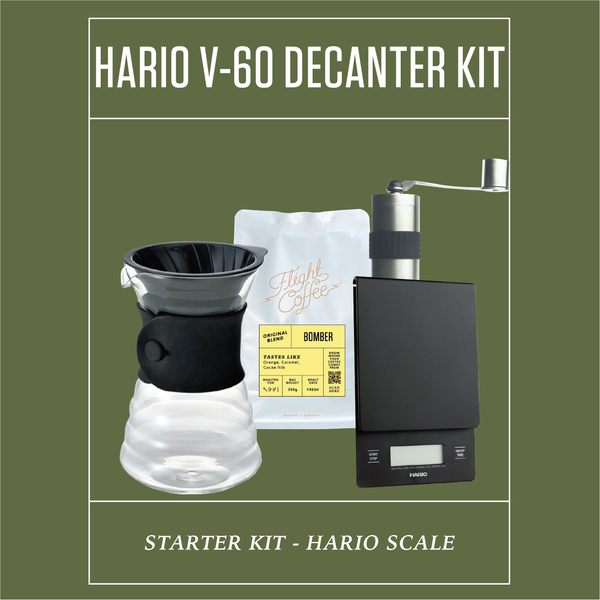 Hario Decanter Kit w/ Hario Scales Flight Coffee