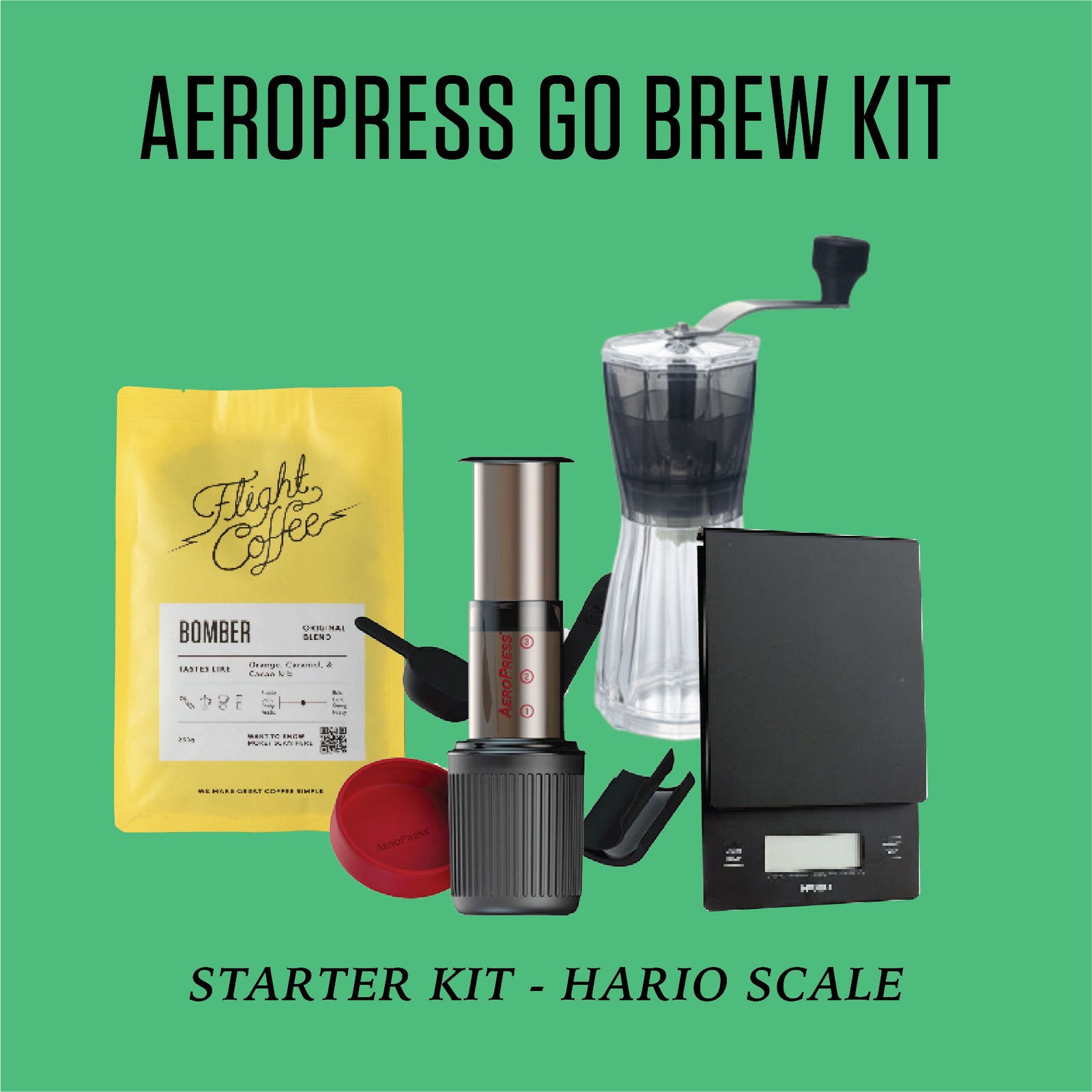 Aeropress Go Brew Kit w/ Hario Scales