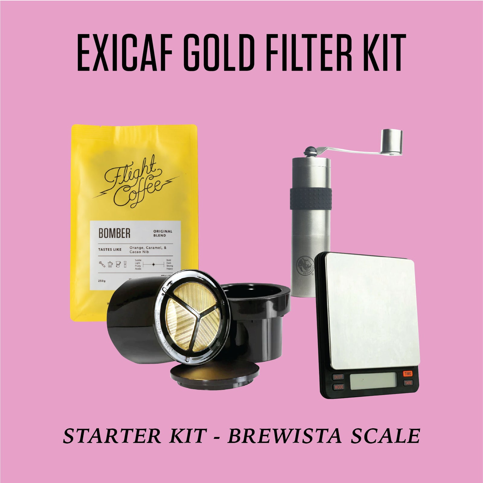 Exicaf Gold Filter Kit w/ Brewista Scales