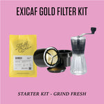 Exicaf Gold Filter Kit w/ Hand Grinder