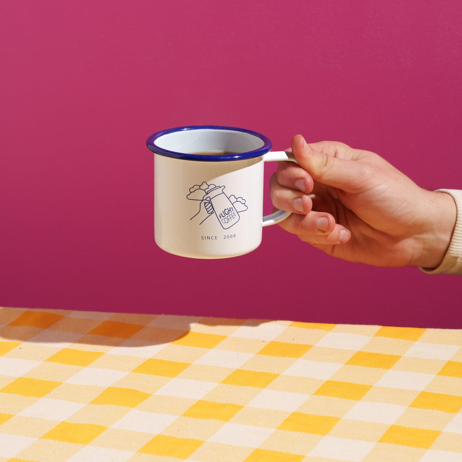 Pouring Sunshine Enamel Mug