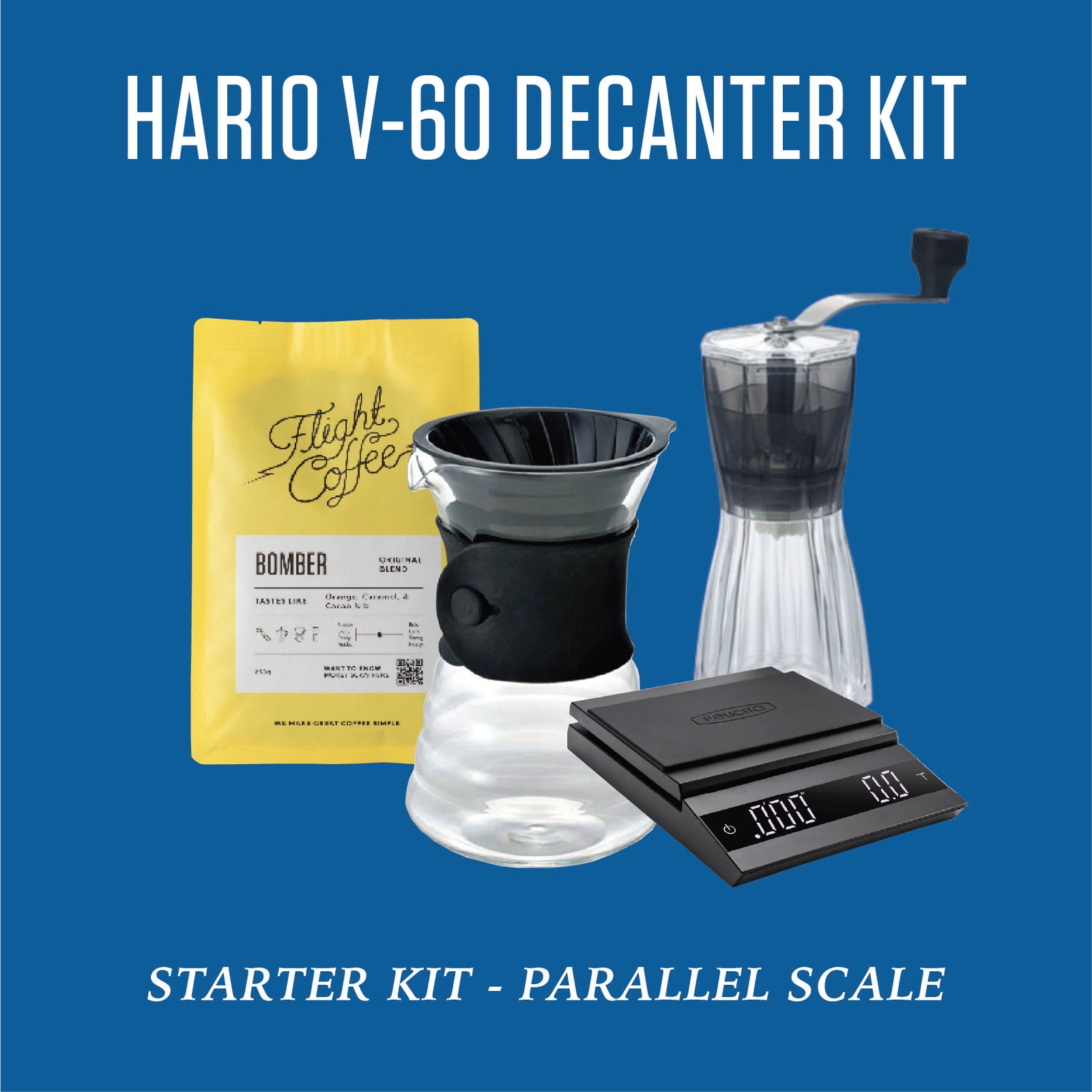 Hario V60 Decanter Kit w/ Parallel Scales