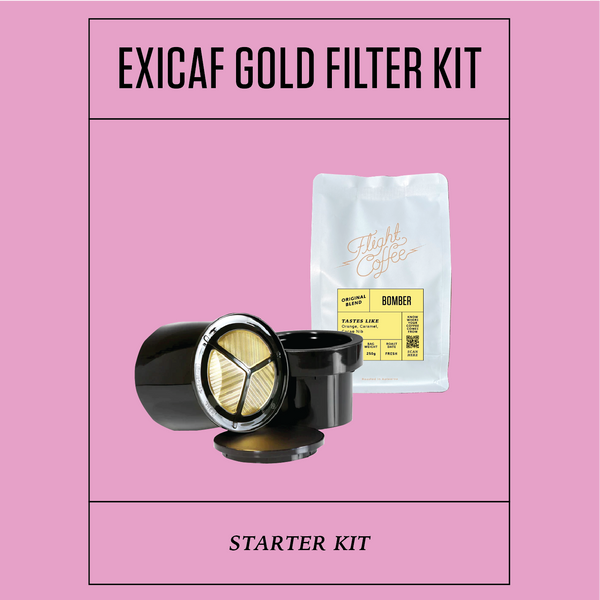 Exicaf Gold Filter Kit Starter Kit Flight Coffee